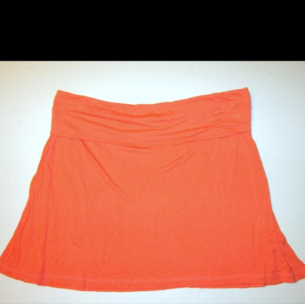 🆕 BOBBIE BROOKS Womens PLUS 1X Coral Flare SKIRT Stretch Knee Length Pull On